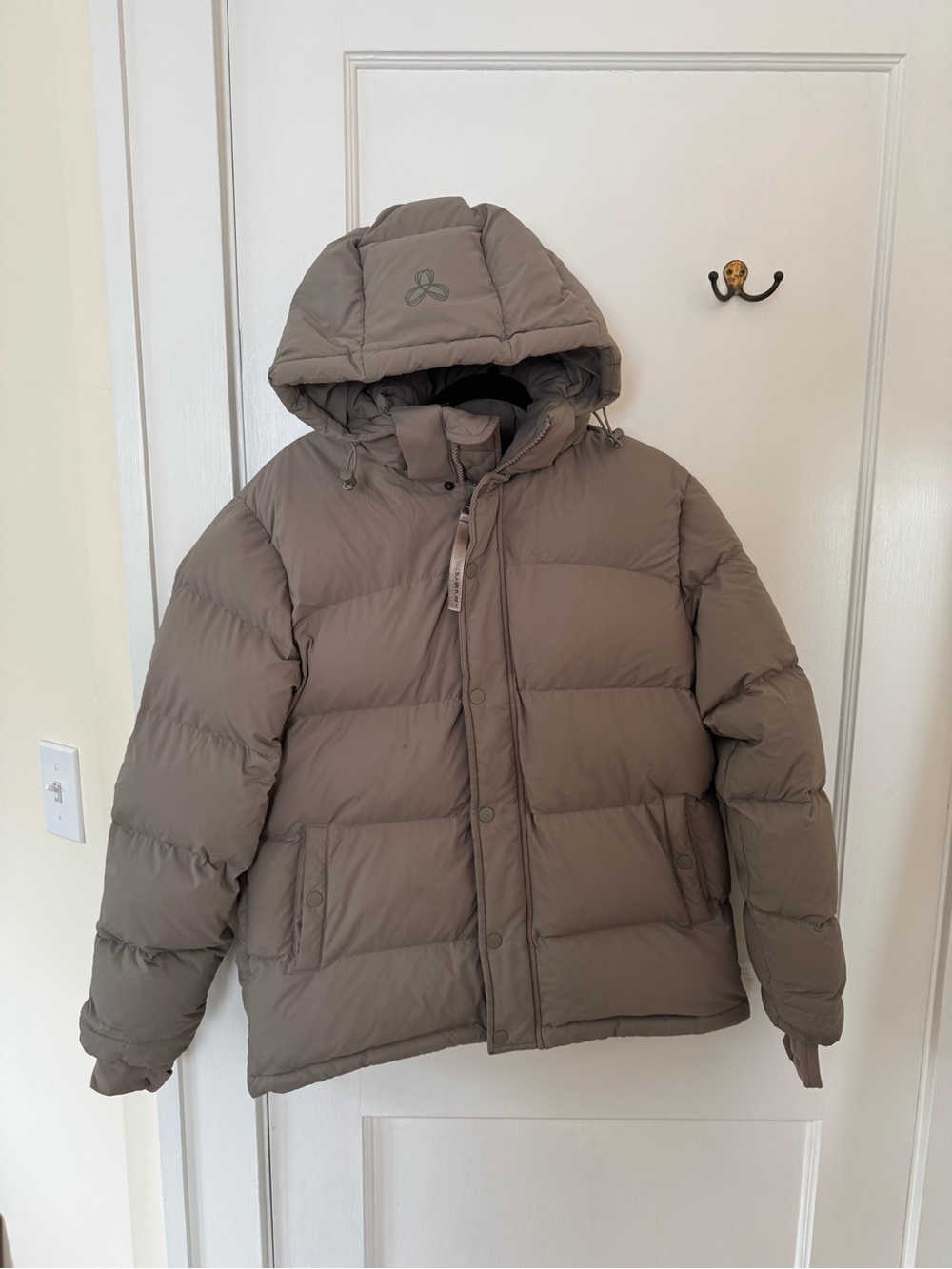 TNA Aritzia The Super Puff Jacket, Size S, Modern Taupe